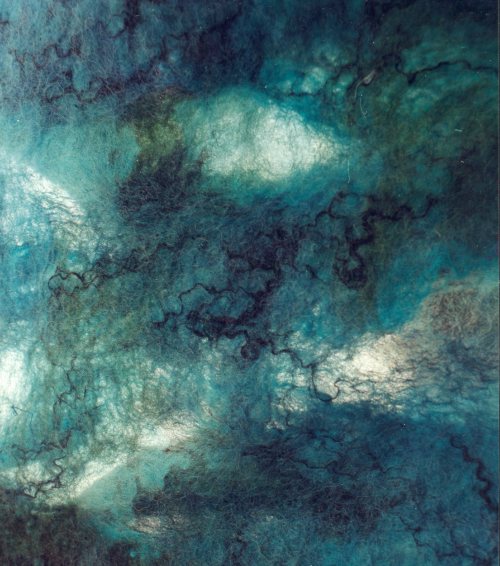 Wool silk blue © Wilhelmina Koning